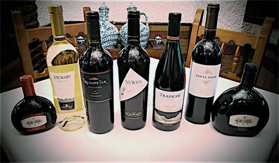Selección de vinos argentinos de Restaurante Poncho's