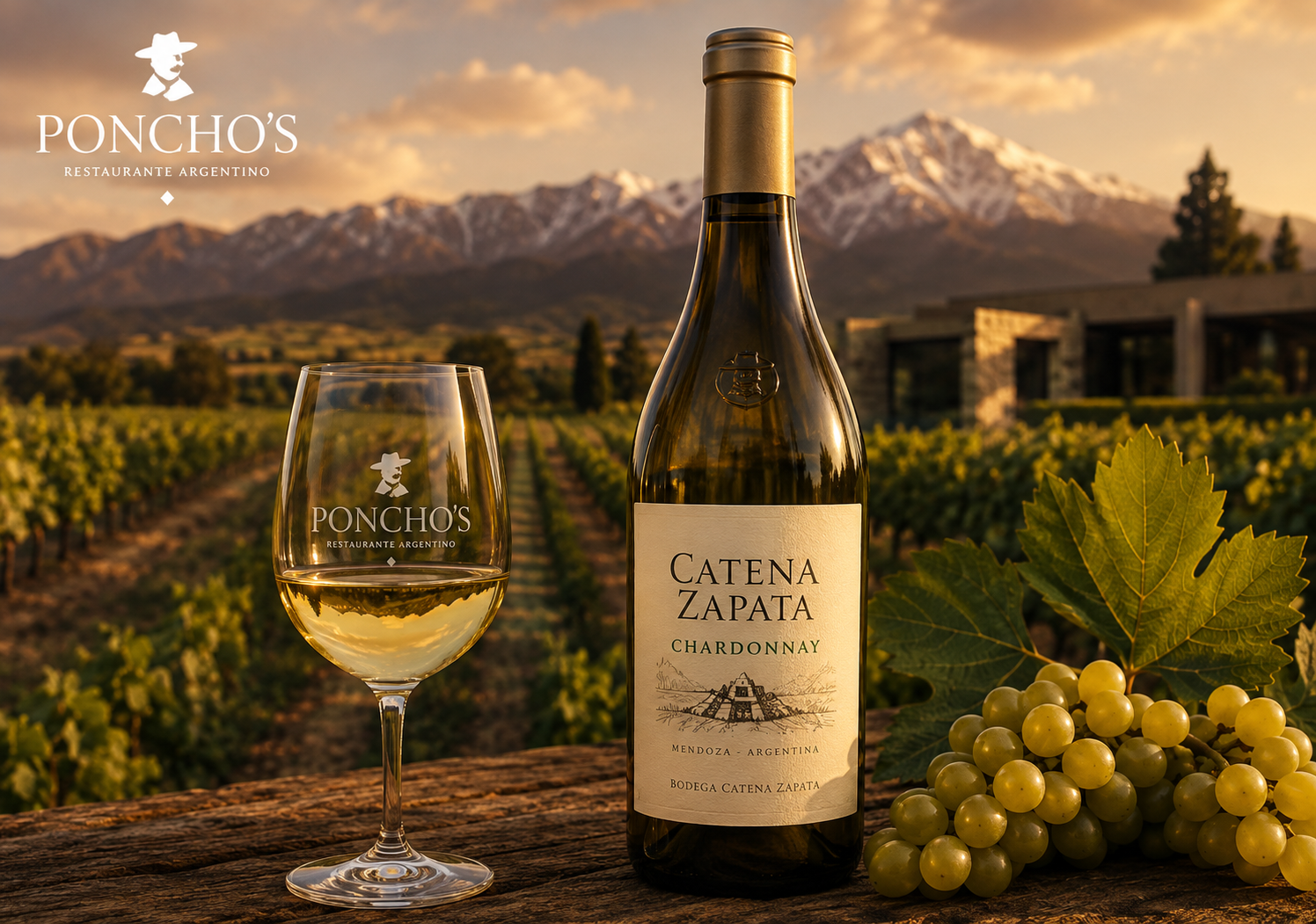 Catena Zapata Chardonnay en Restaurante Poncho's